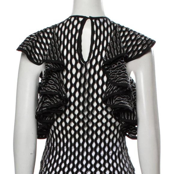 BEAUFILLE Crew Neck Short Sleeve Blouse NWT Size M - Picture 3 of 3